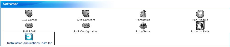 Start Installatron from cPanel